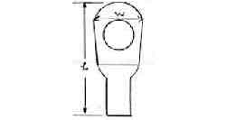 TERMINAL LUG NON-INSULATED, ROUND HEAD 14MM2 HOLE DIA 10MM