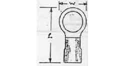 TERMINAL LUG INSULATED EYELET, 2MM2 HOLE DIA 6MM BLUE