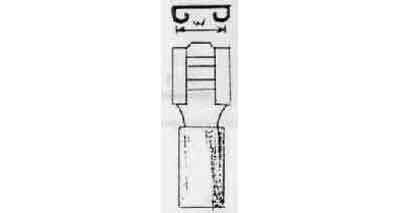 TERMINAL LUG INSULATED, RECEPTACLE 1.25MM2 W:4MM RED