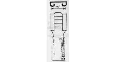 TERMINAL LUG INSULATED, RECEPTACLE 2MM2 W:4MM BLUE