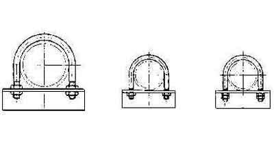 U-BOLT STEEL PIPE 15A M10