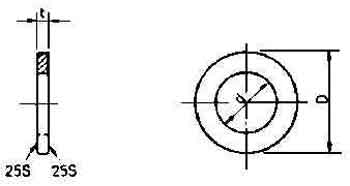 WASHER PLAIN ROUND, STAINLESS STEEL M24.0