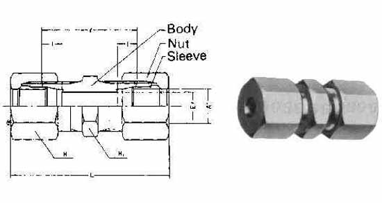 UNION FLARELESS BRASS, 12MMXPF1/2