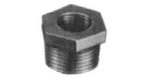 BUSHING HEXAGON MALLEABLE CAST, IRON GALV 1-1/2X1-1/4