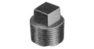 PLUG SQUARE HEAD MALLEABLE CAST IRON GALV 1-1/4