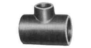 TEE REDUCING MALLEABLE CAST IRON GALV 1-1/4X1-1/4x1