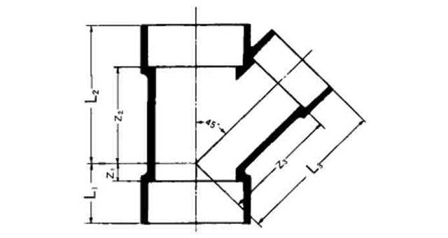 Y-PIECE PVC 45DEG FOR DRAIN SIZE 50