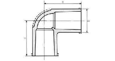 ELBOW PVC 90DEG, FOR WATER SUPPLY SIZE 16