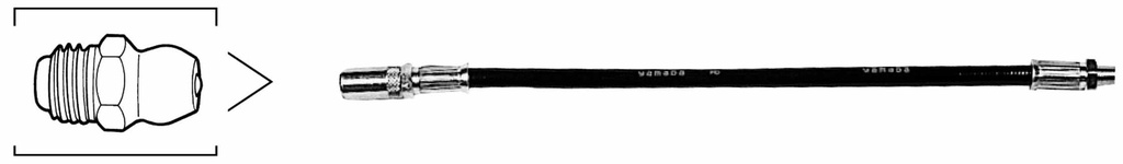 FLEXIBLE EXTENSION HOSE PT 1/8 FOR HYDRAULIC/STRAIGHT NIPPLE