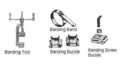 BANDING SCREW BUCKLE STAINLESS STEEL 19MMX25PCS