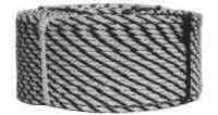 TIGERROPE POLYETHYLENE 3STRAND BLACK/YELLOW 2&quot;CIRX200MTR