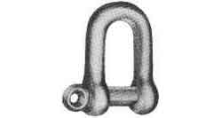 SHACKLE D-TYPE SCREW PIN GALV, 22MM SWL 1.5TON