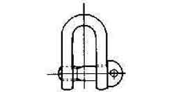 SHACKLE STRAIGHT EYE BOLT, GALV JIS-SC 8MM SWL 0.35TON