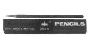 PENCIL FOR CHARTROOM USE 2H WITH RUBBER TIP