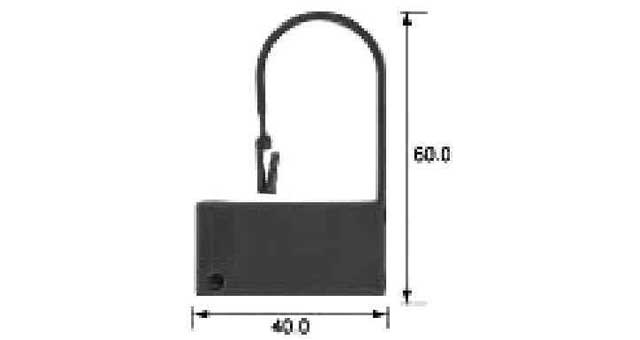 SECURITY SEAL PP PADLOCK, W40XL60MM RED