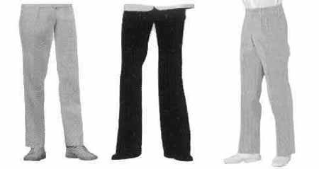 TROUSERS COTTON&amp;POLYESTER STRIPED L