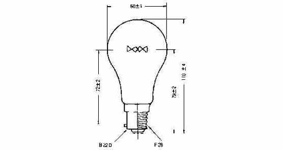 LAMP NAVIGATION E-26, 220V 40W