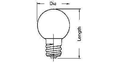 LAMP PILOT GLOBULAR FROST E-26, 220V 30W 35X72MM