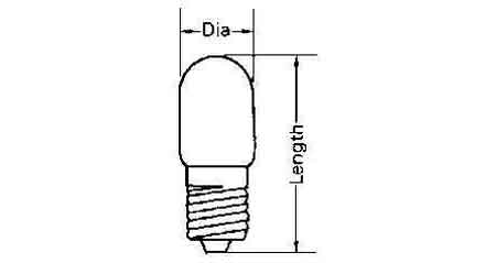 LAMP PILOT TUBULAR CLEAR E-10, 18V 0.11A 10X28MM