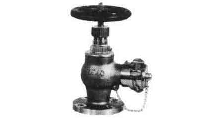 [751707] ANGLE HOSE VALVE BRONZE FLANGE&amp;SCREW F7334 10KG-15MM
