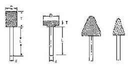 [3083] WHEEL MOUNTED SHAPE-A4 32X32X40MM SHAFT DIAM 6MM
