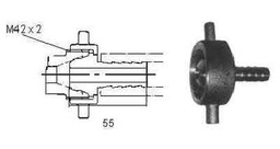 [1295] CONNECTION AIRHOSE CAST BRONZE M42X2 BY HOSE END 12MM