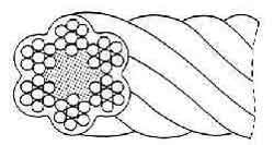 [213322] ROPE WIRE VINYL COVERED GALV FOR ANTENNA O.D.8X10MM