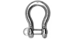 [728240] SHACKLE BOW EYE BOLT S. STEEL, BC 12MM SWL 1.0TON