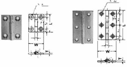 [490404] BUTT HINGE FOR CABINET, BRASS L51XW30MM