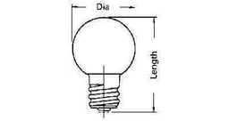 [790668] LAMP PILOT GLOBULAR FROST E-26 220V 30W 35X72MM