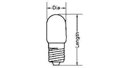 [790568] LAMP PILOT TUBULAR CLEAR E-14, 24V 5W 15X48MM