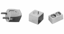 [792925] PLUG &amp; DOUBLE RECEPTACLE 2-ROUND PIN SIEMENS NWT